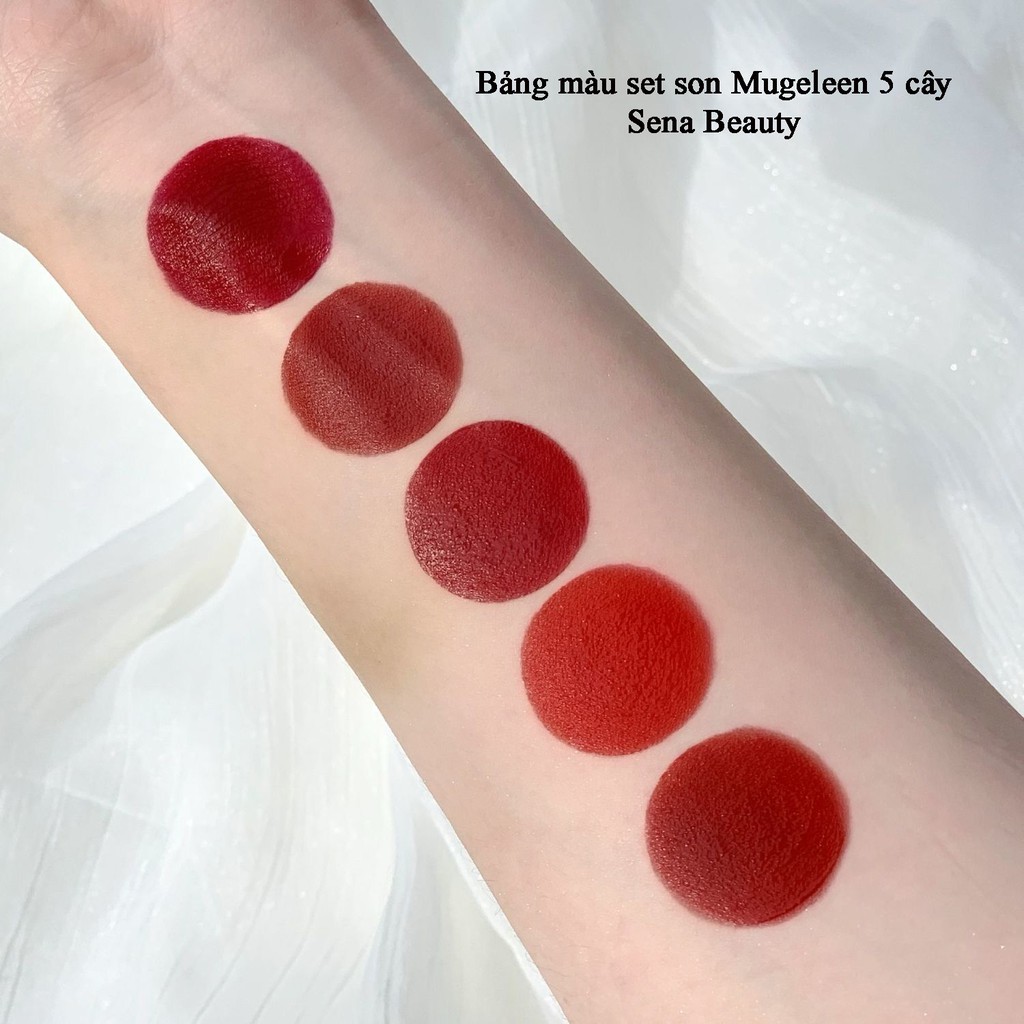 Set Son 5 Cây Muge Leen Cô Gái Meyoco Retro Matte Liquid - son môi dq6