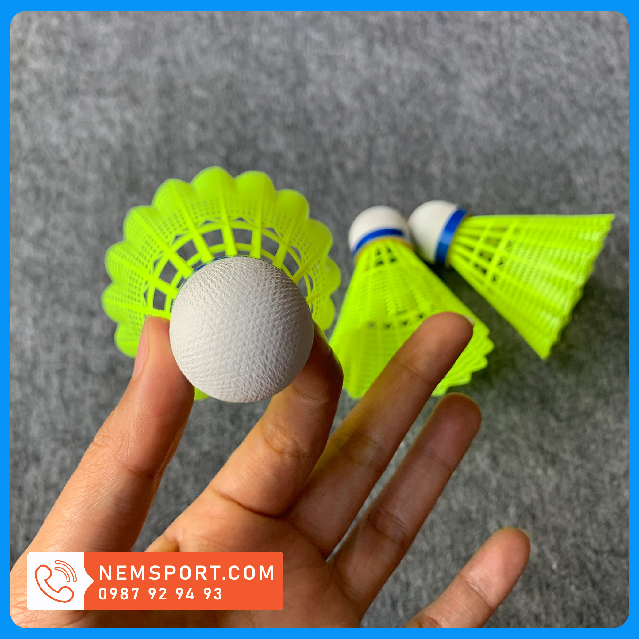 Quả Cầu Lông Nhựa Fuwin Xanh ( 1 lốc 6 quả )