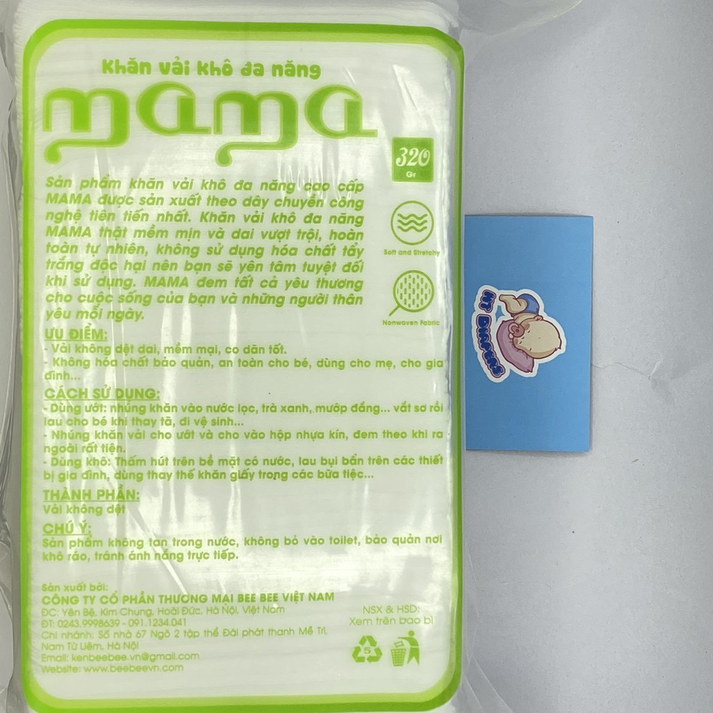 Khăn Vải Khô Đa Năng MaMa 300,600,900(gr)