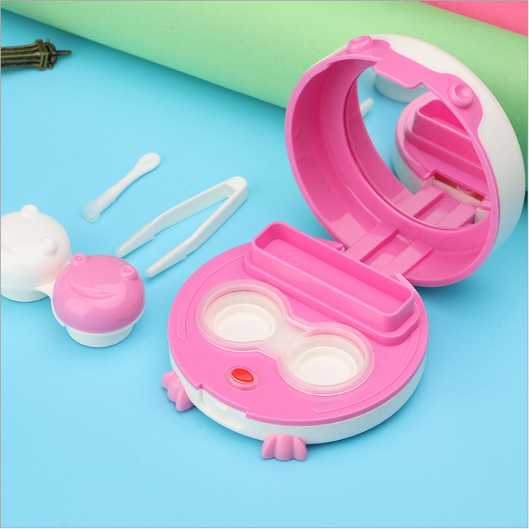 [HCM]Máy rửa kính áp tròng  dụng cụ rửa lens chạy pin hình con ếch tần sóng rửa sạch bụi bẩn mạnh