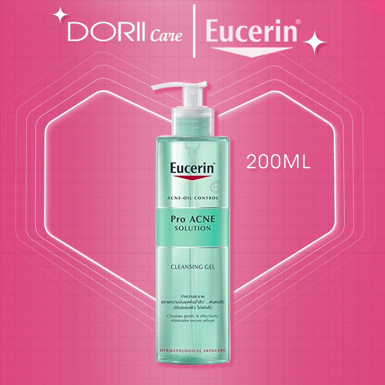 Gel rửa mặt Eucerin ProAcne Cleansing Gel 200ml