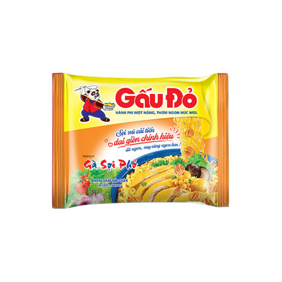 [Thùng 30 gói] Mì Gấu đỏ Gà sợi phở 63g