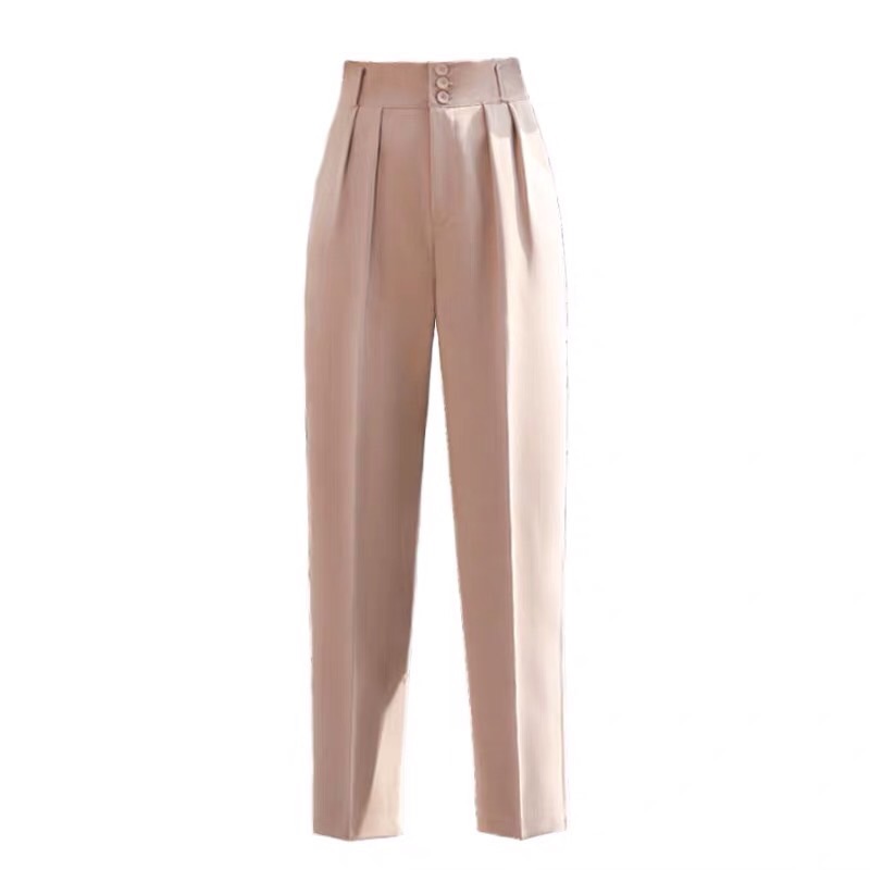Quần công sở baggy cạp cao 3 cúc