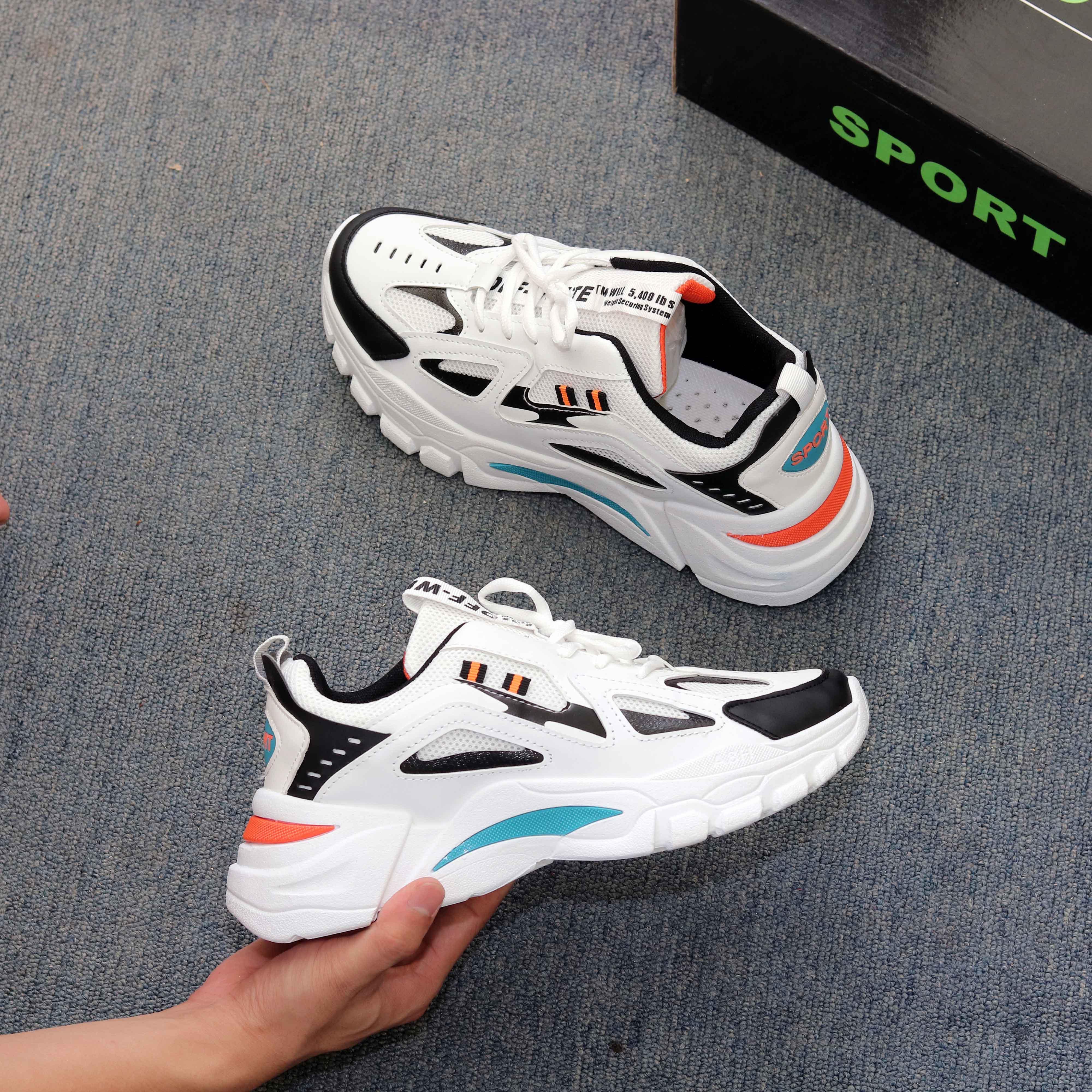 Giày thể thao Hàn Quốc, giày sneaker  Đen- trắng.