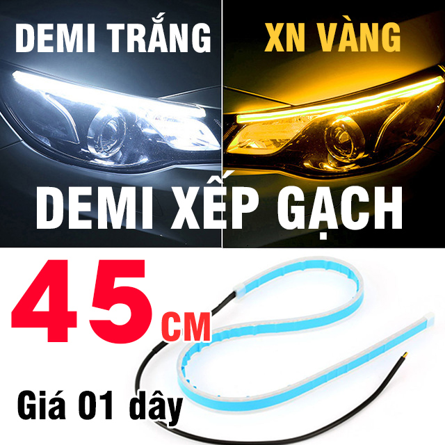 [VOUCHER 10% TỪ 15/5-17/5] 01 dây đèn LED xe máy dẻo lắp demi xi nhan chạy đuổi kiểu Audi cho xe máy ô tô - DC 12v