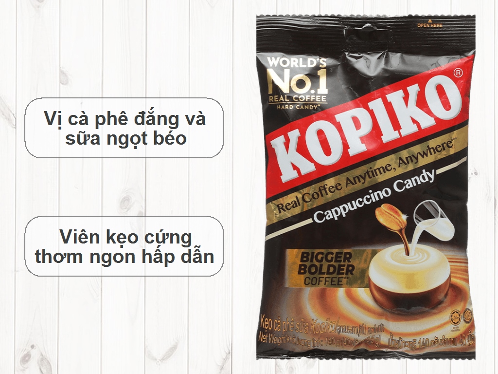 Kẹo cà phê Kopiko Coffee Capuchinno gói 135g