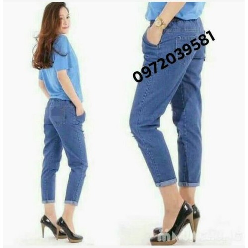 Quần bò giấy nữ chất co giãn từ 43-75kg - 3S4