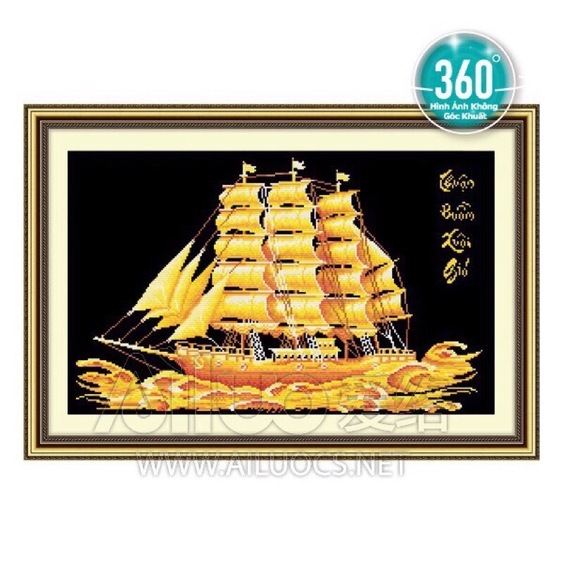 Tranh đính đá Thuận buồm xuôi gió 77238 kt 76x50cm