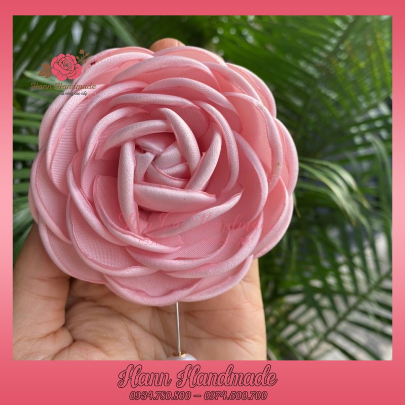 Sỉ Hoa Cài Áo Váy Lụa Mờ Cao Cấp [HANN HANDMADE - Hoa cài áo, phụ kiện thời trang sỉ]