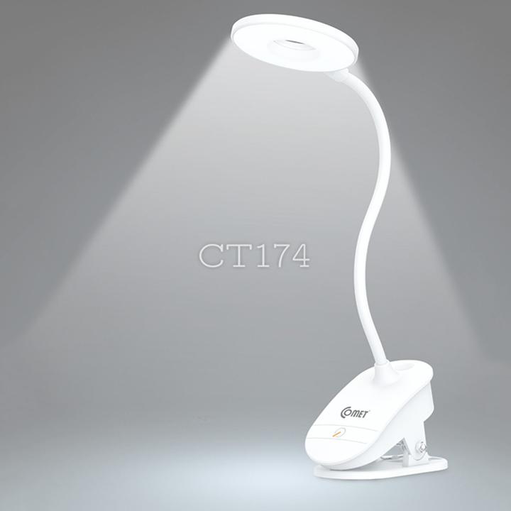 Đèn bàn học bảo vệ thị lực Comet CT174, đèn bảo vệ mắt, vùng sáng rộng, ánh sáng dịu, tích hợp pin sạc Lithium tuổi thọ cao
