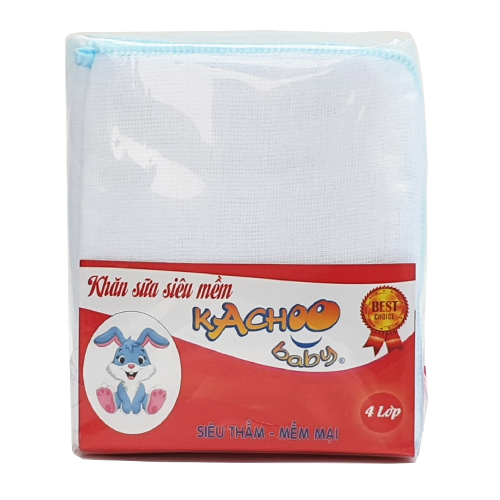 10 Khăn sữa siêu mềm bịch 4 lớp (24x28cm) KACHOOBABY