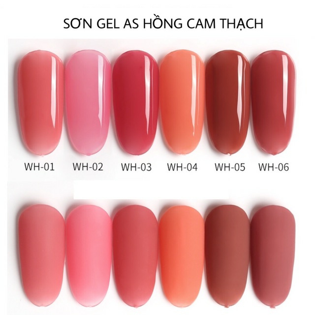 Sơn gel thạch AS mã WH trang trí móng làm nail mi