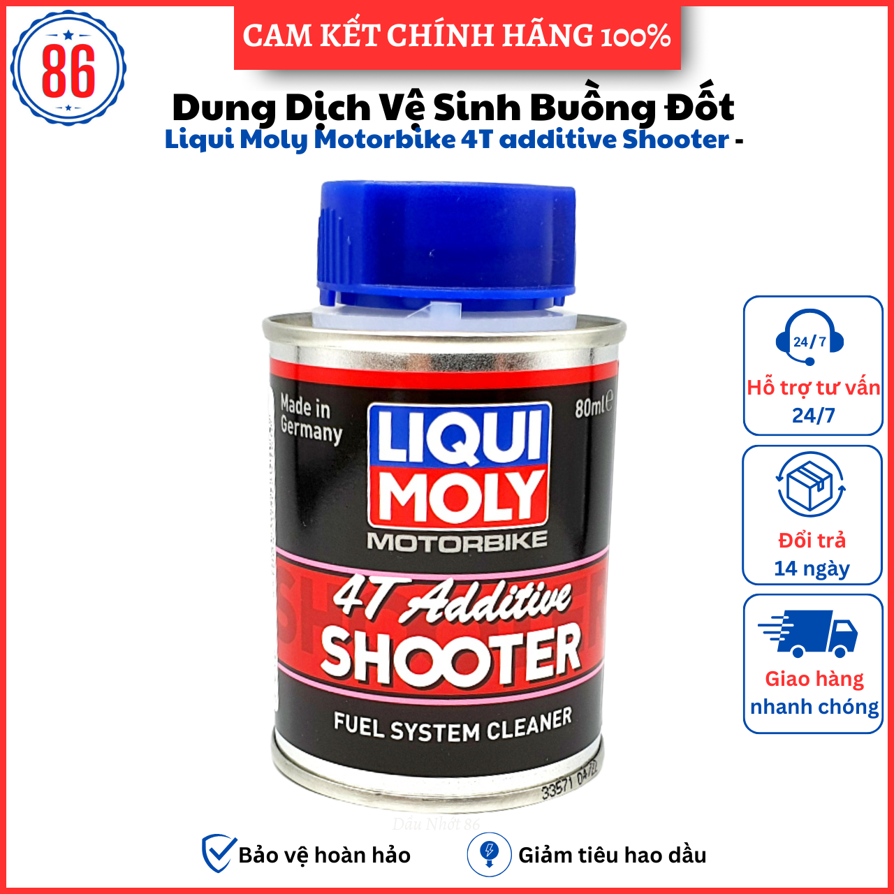 Vệ sinh kim phun, tẩy Cacbon Liqui Moly Shooter 80ML - Sản xuất tại Đức