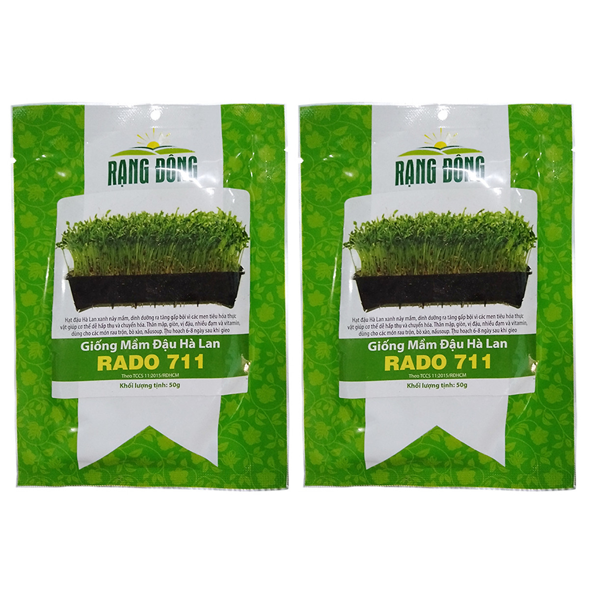 Hạt giống rau mầm đậu hà lan gói 50gr - rado 711