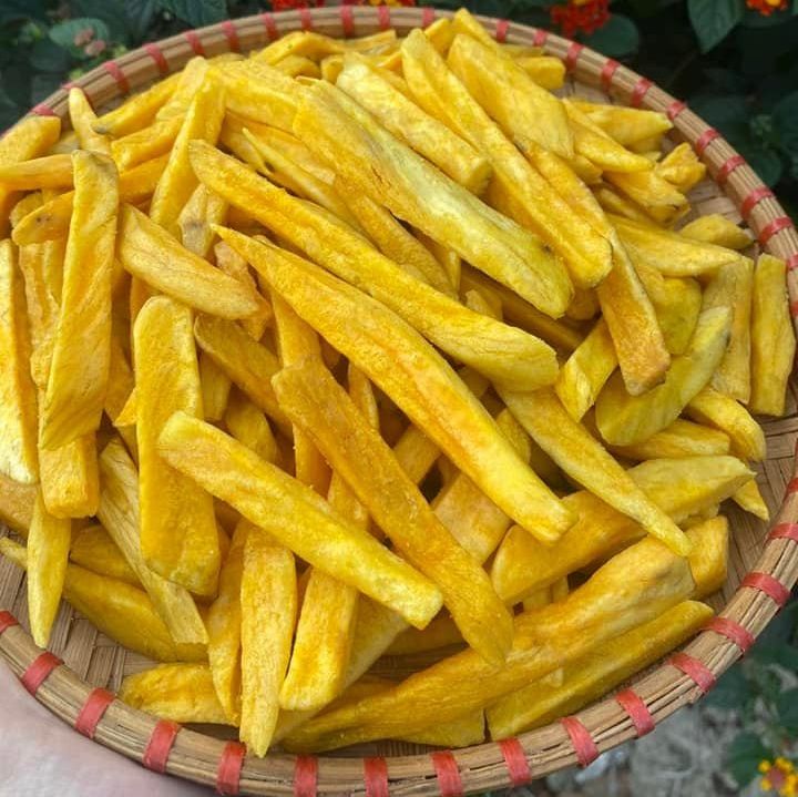 Khoai lang vàng cọng sấy giòn {Khối lượng tịnh, không tính bao bì}