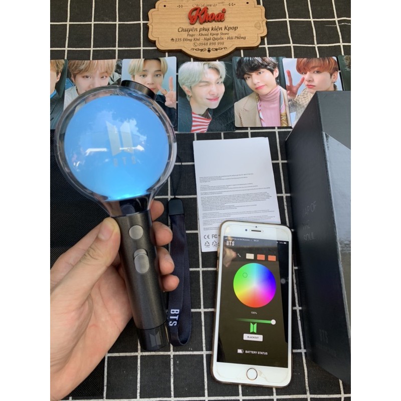 [Tặng Pin] Lightstick BTS Special Unoff Bắt Bluetooth Đổi Màu - Gậy Cổ Vũ