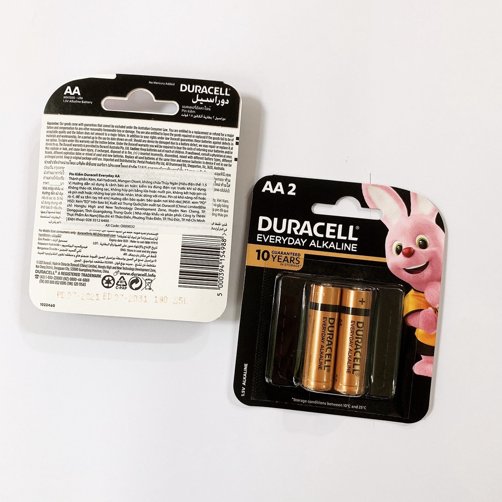 Pin tiểu Duracell Everyday Alkaline AA