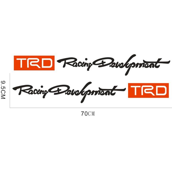 [HCM]Bộ 2 tem dán cửa xe ô tô TRD 02