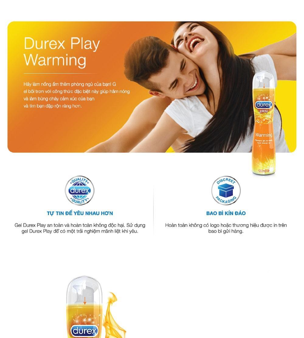 [HCM]Bộ sản phẩm Durex YÊU NÍN THỞ ( Gel bôi trơn Durex Play Strawberry 100ml + 1 Bao cao su  Durex Performa 12s ) - Hãng phân phối chính thức