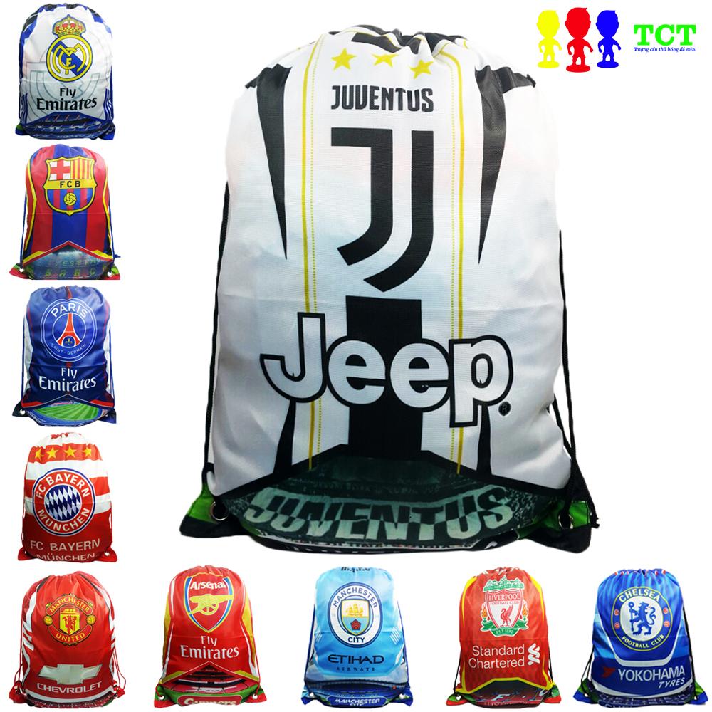 Túi rút balo câu lạc bộ bóng đá Mu, Real, Barca, Juventus, Arsenal, Liverpool đựng giày đá banh(bóng), sách vở tài liệu
