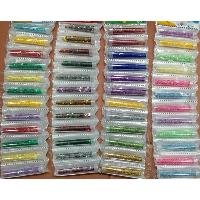 [GIÁ SỈ 1.6k/Lọ] Sỉ 10 dây = 120 Lọ nhũ,Lọ Kim tuyến bảy sắc cầu vồng