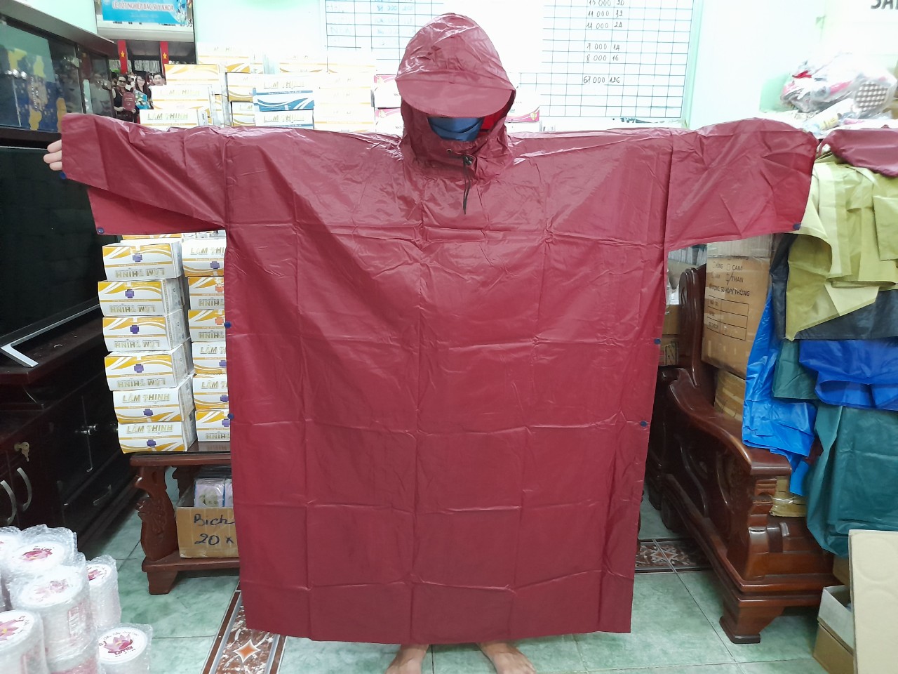 Áo Mưa nhựa dài 1m2 Áo Mưa Cánh Dơi Người Lớn- Nhựa PVC -TO -DÀY (KHÔNG IN CHỮ VÀ LOGO)