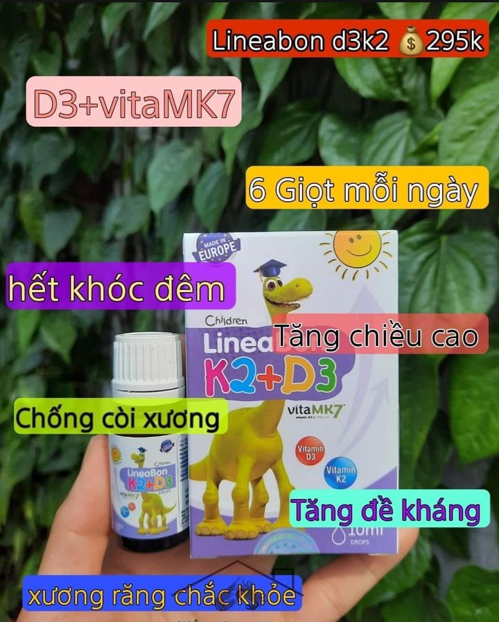 Vitamin D & Vitamin K2D3 cho bé Châu Âu