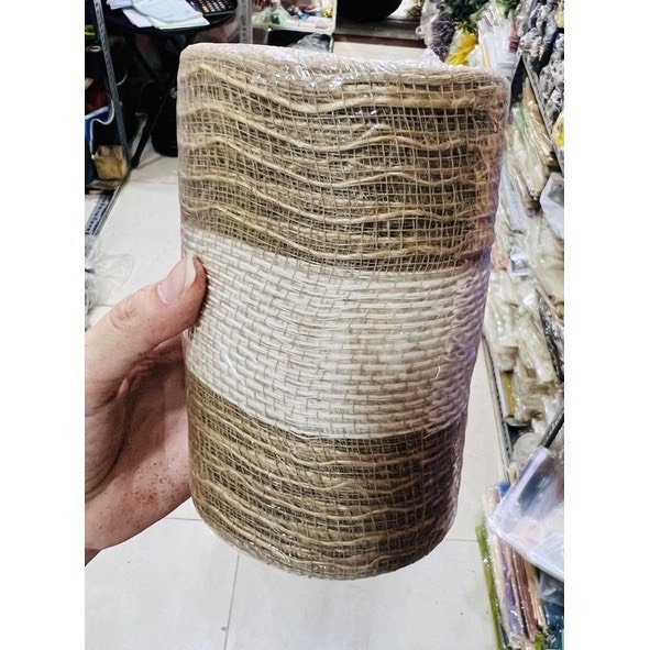 cuộn vải bố ren trang trí khổ 15cm x 10met