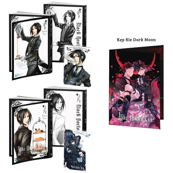 Hắc Quản Gia - Tập 1 + Tập 2 (Bộ 2 Cuốn) - Tặng Kèm 2 Black Card + 1 Kẹp File Dark Moon