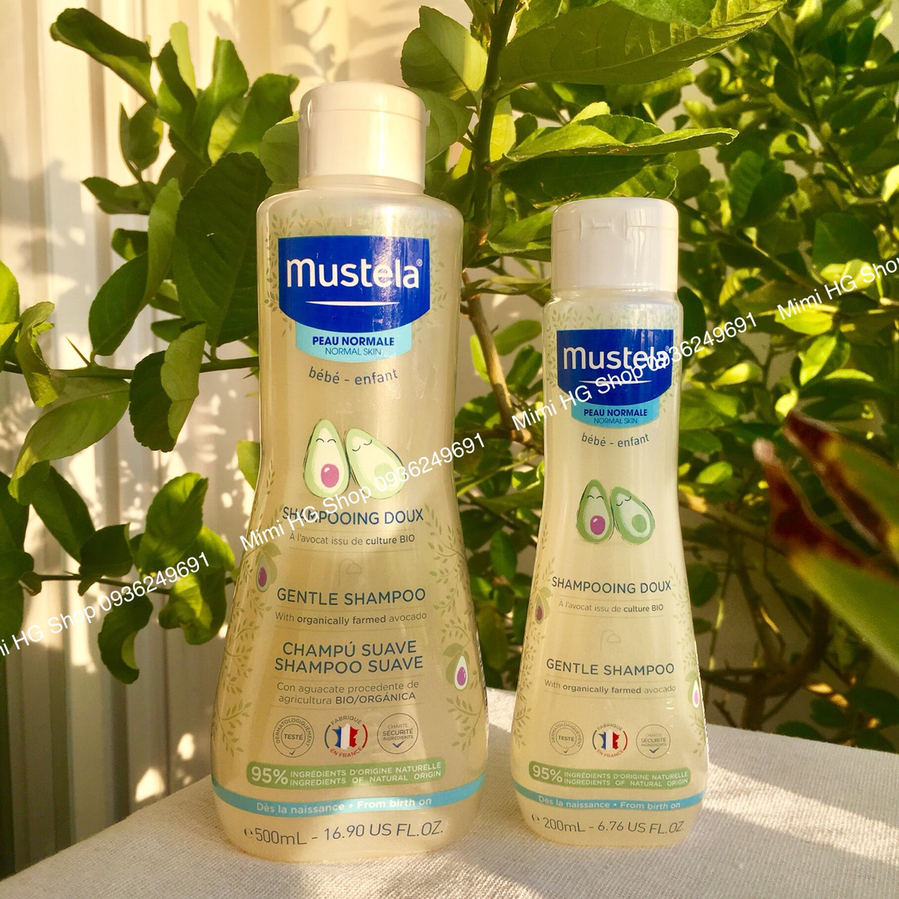 Dầu gội Mustela 500ml dành cho trẻ từ sơ sinh được chiết xuất từ bơ organic