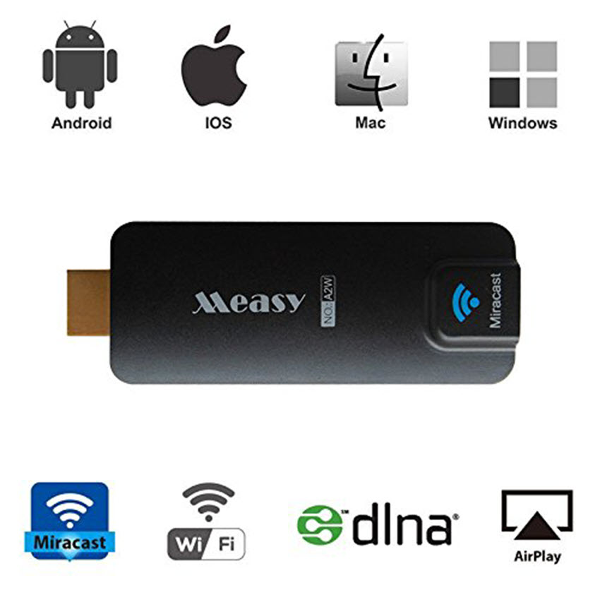 HDMI không dây Dongle Measy A2W cho Điện thoại, Máy tính bảng xuất ra Tivi chất lượng cao