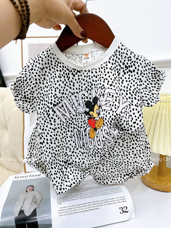 Bộ cotton 4c mickey cho bé yêu 10-32kg