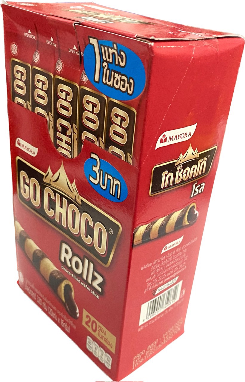 Bánh Quế Xốp Kem Socola Go Choco Rollz 280gr