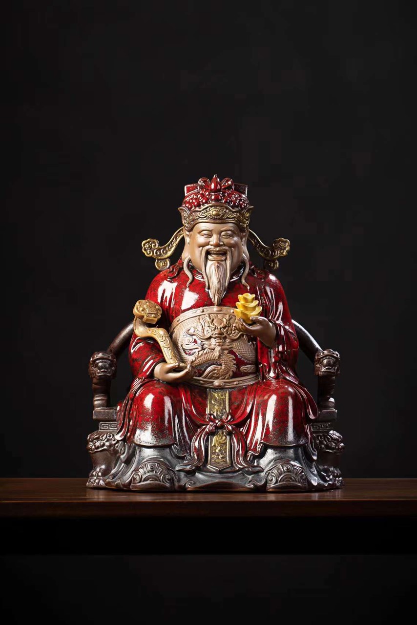 Tượng Đại Thần Tài gốm tử sa cao cấp được chế tác từ tay nghệ nhân cấp quốc gia- Tượng Thần tài hút tài lộc, quà tặng