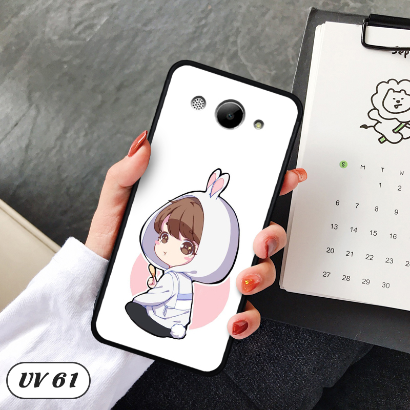 Ốp điện thoại huawei y3 2017 - lưng nhám viền dẻo