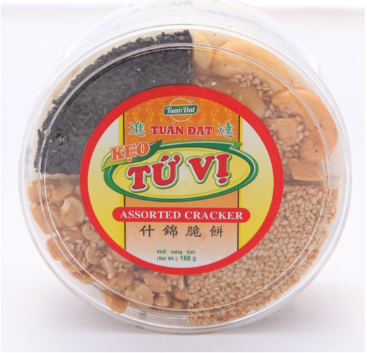 [HCM]Kẹo Tứ Vị Tuấn Đạt 180g