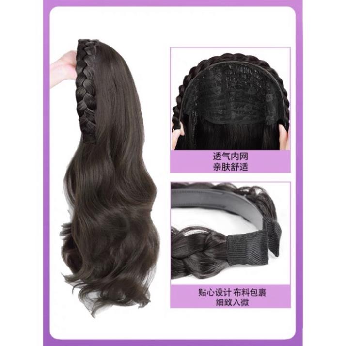 Bộ tóc giả nửa đầu xoăn lọn, có gắn bờm tóc giả - tóc giả nửa đầu xoăn lọn dài 60cm top1kids - top1wow_083992