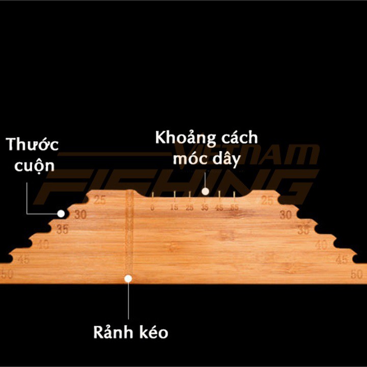 Thước Gỗ Làm Thẻo Câu Đài Handing 35-50cm -