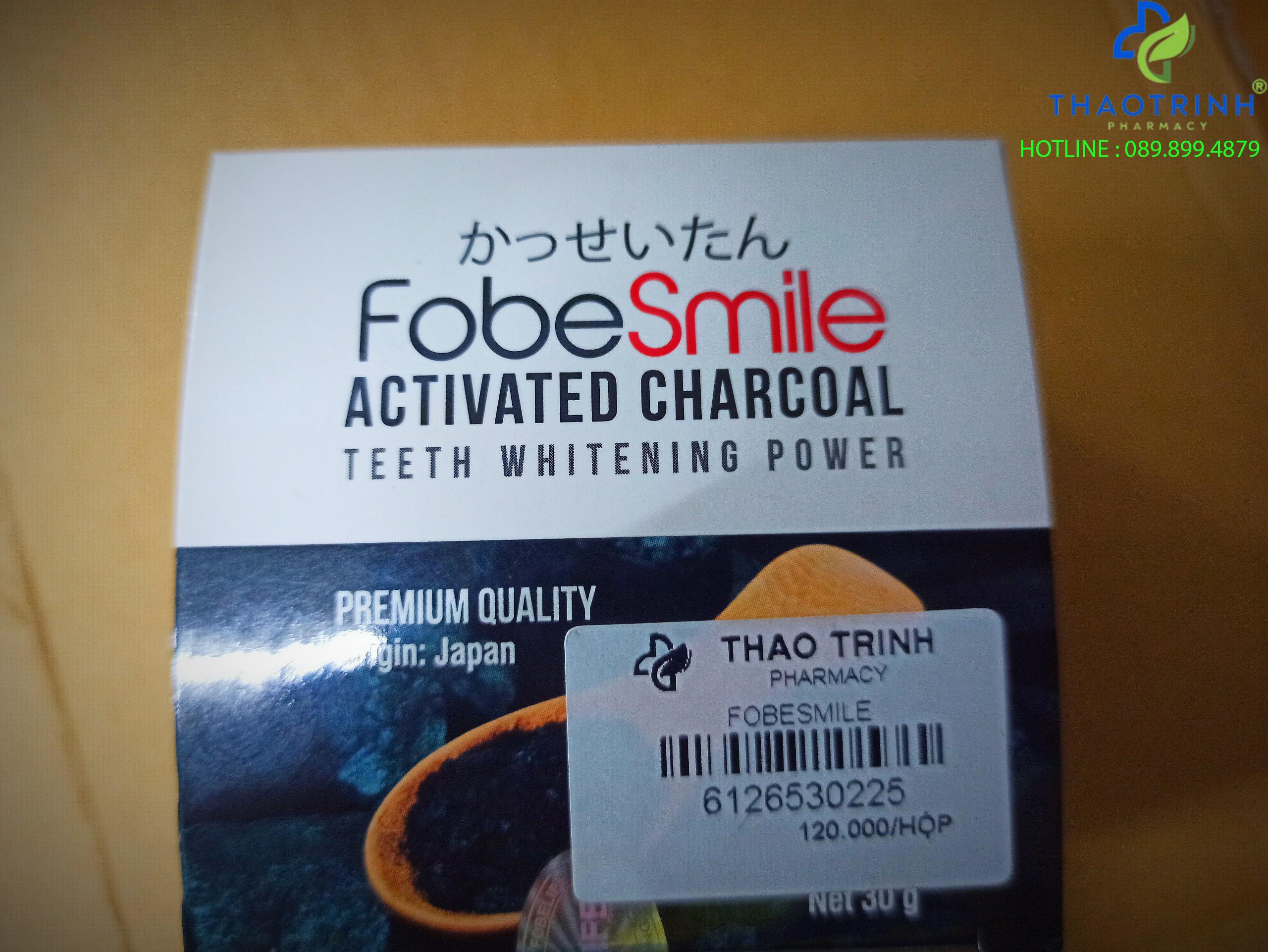 [HCM]Bột than hoạt tính trắng răng FOBESMILE (Hũ 30g)