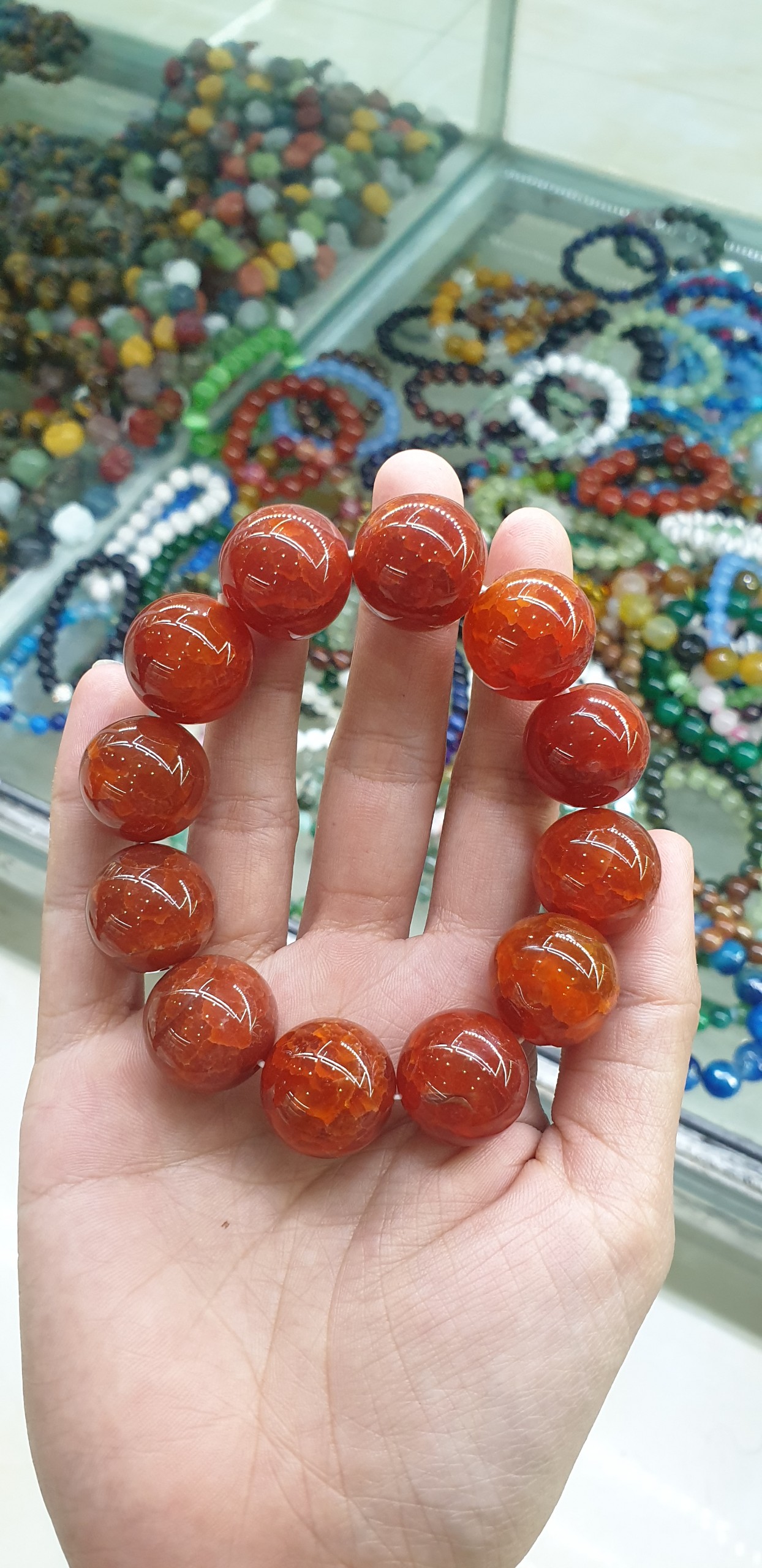 Vòng Tay Đá Thạch Anh Đỏ