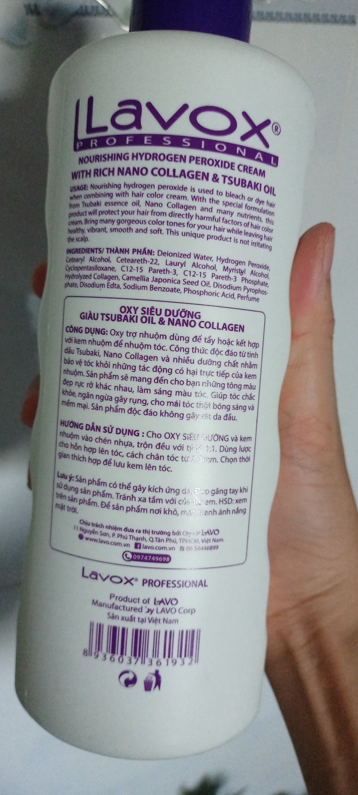 [HCM]OXY LAVOX - DUNG DỊCH TRỢ NHUỘM - 3% 6% 9% 12%