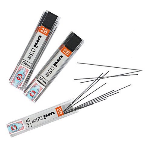 RUỘT BÚT CHÌ KIM UNI 0.5MM 2B UL-1405 (ỐNG 12 RUỘT)