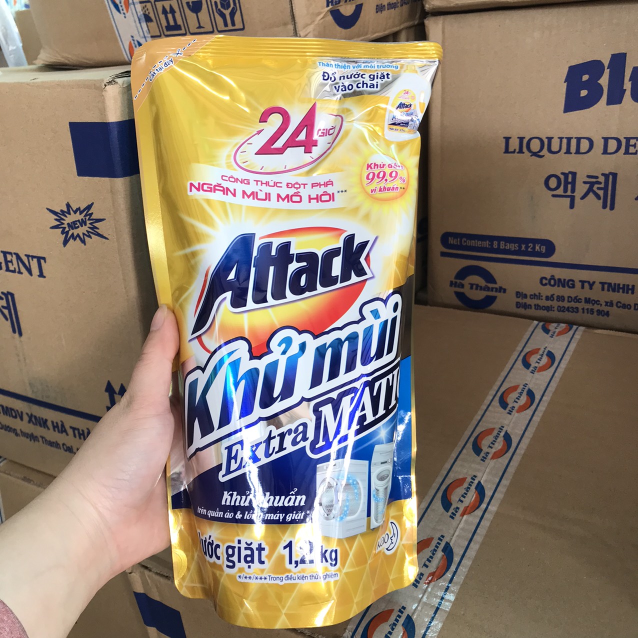 Combo 3 Túi Nước giặt quần áo ATTACK 1,4kg