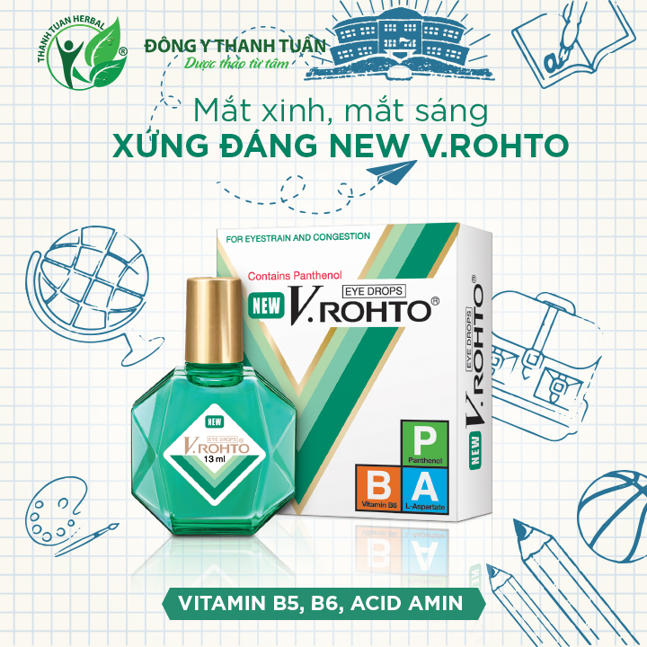 Nhỏ Mắt New V.Rohto 13ml - Cho Đôi Mắt Khỏe Đẹp