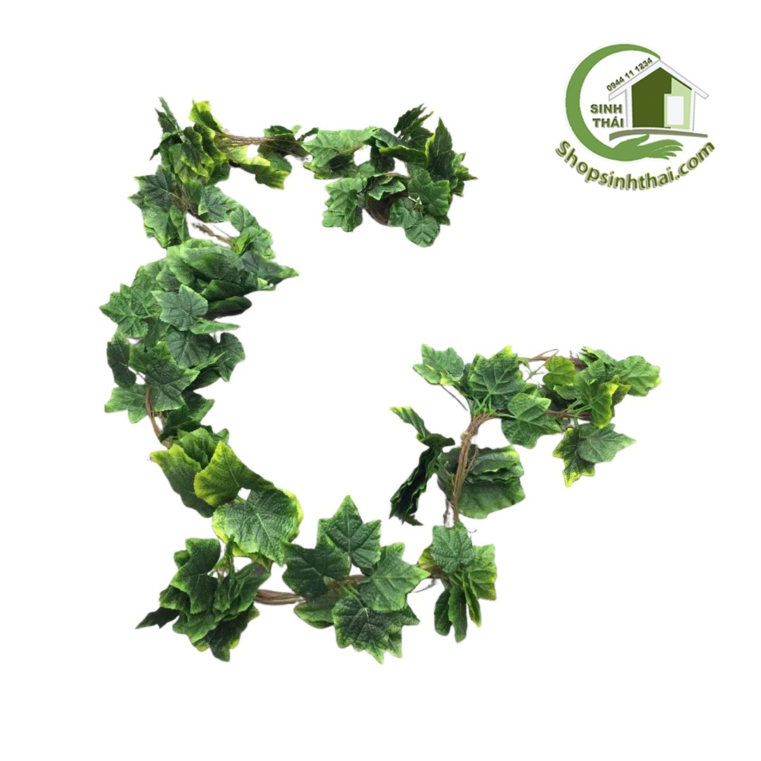 [HCM]Dây leo xanh dài 240cm dây lá nho lá phong đỏ lá trầu bà lá môn trắng bằng vải lụa cao cấp