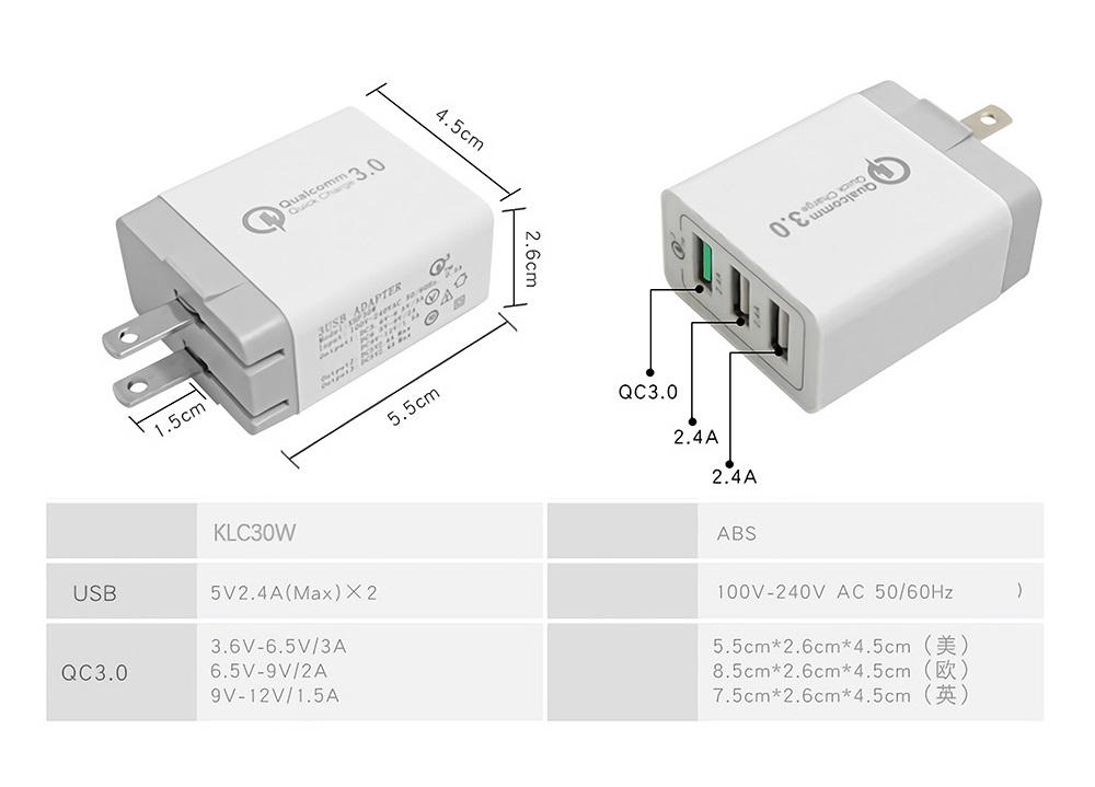 [HCM]Củ sạc nhanh Qualcomm 3 cổng  cốc sạc nhanh-Hàng cao cấp