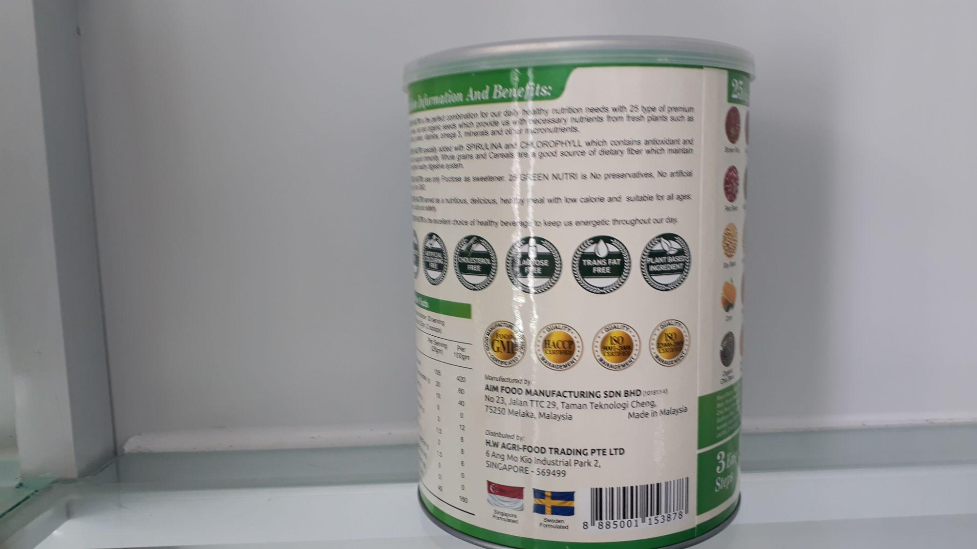 BỘT NGŨ CỐC 25 GREEN NUTRI 750G LON