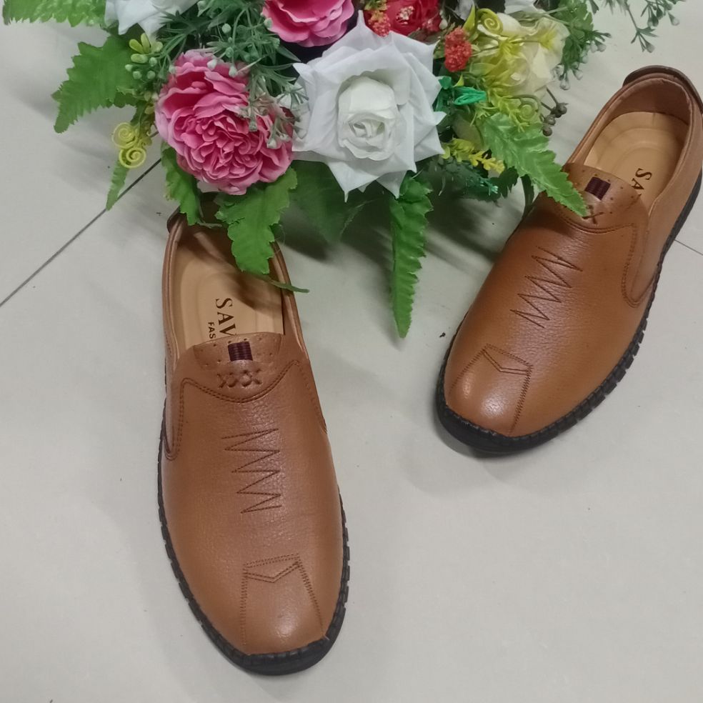 ẢNH THẬT giầy lười nam da bò khâu full đế giầy êm mềm ôm chân thời thượng hàng cao cấp MS RB1003348
