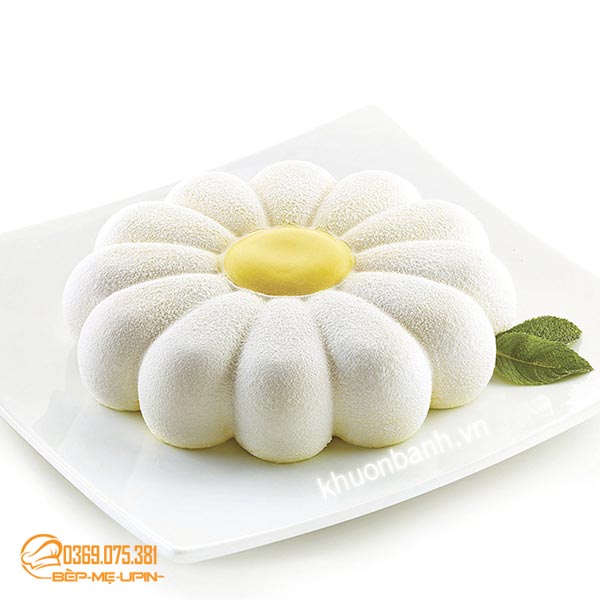 Khuôn silicon hoa cúc size lớn 22 cm làm xôi thạch rau câu