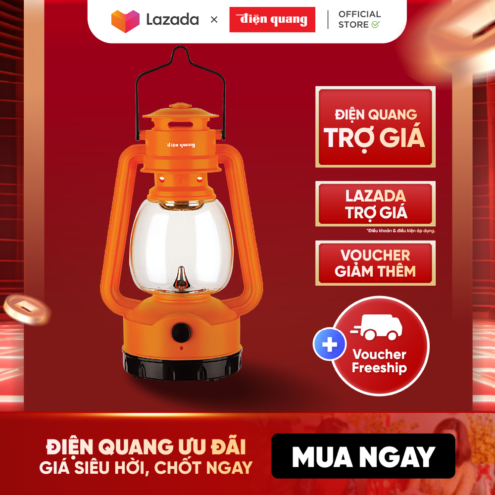 Đèn sạc Led Điện Quang ĐQ PRL05 O (1W, ánh sáng trắng, cam)